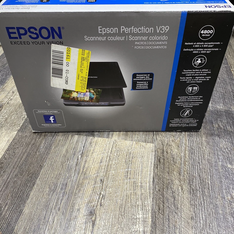 Epson Perfection V39 Flatbed Scanner Black Home Photography Digital 4800dpi - Image 2 of 2