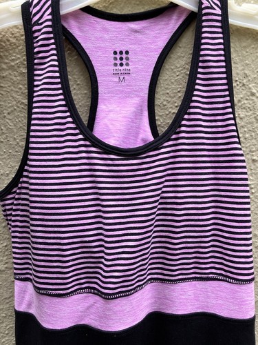 Title Nine Buttah Tank Dress MED Athletic Bra Shelf Excellent - tiny zip pocket