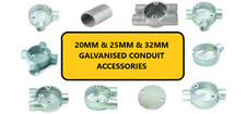 20mm Conduit Fittings 25mm Conduit Connectors accessories 32mm Galvanised Joints