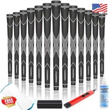 Champkey Premium Rubber Golf Grips 13 Pack Midsize White Black High Traction