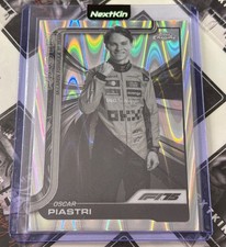 2025 F1 Topps Chrome Oscar Piastri #6 Portrait B&W Raywave Refractor McLaren 