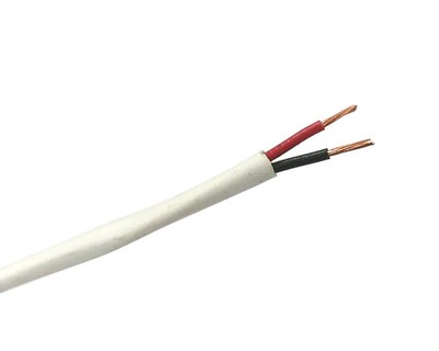 25' Belden 5500UE White 2 Conductor 22 Gauge Unshielded CMR Riser Cable 2C 22AWG