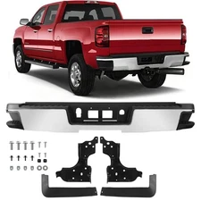 For 2015-2019 Chevy Silverado Sierra 2500 3500HD Steel Chrome Rear Step Bumper
