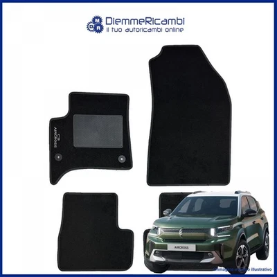 W-PARTS Série 4 Tapis - Tapis De Moquette Noirs Pour CITROEN C3 AIRCROSS - Depuis 2025