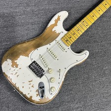 21 Frets Relic Aged Electric Guitar Maple Body Chrome Hardware