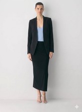 Aritzia Babaton Black Open Front Crepe Blazer...