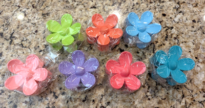 #ad 7 Pack 3quot; Floral Hair Claw Clips Spring Multi Color $12.99