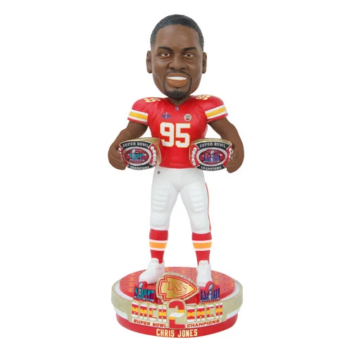 Chris Jones Kansas City Chiefs Back To Back Super Bowl LVIII Champs Bobblehead