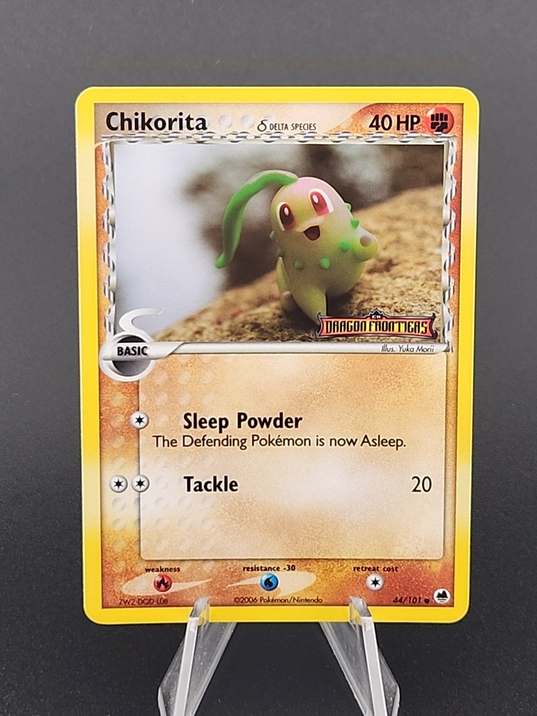 Chikorita Dragon Frontiers EX Series POKEMON Reverse Foil Stamped 2006 #44 B
