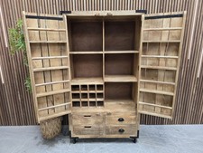 Large Industrial Rustic Double Kitchen Larder Pantry Cabinet