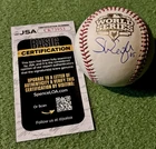 JSA Steve Edlefsen SIGNED 2012 World Series Baseball San Francisco Giants
