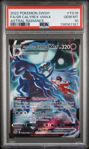Pokemon Astral Radiance Shadow Rider Calyrex VMAX TG18 PSA 10