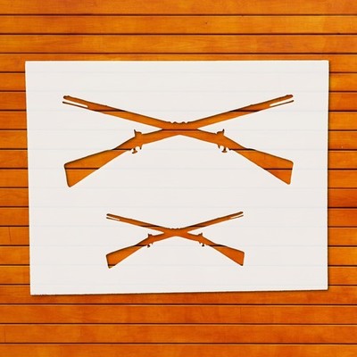 Reusable Crossed Rifles Stencil for Airbrush & Crafts - StencilAir