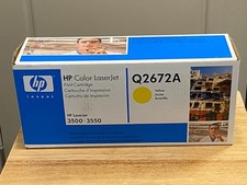 OEM NEW in BOX HP LaserJet Yellow Toner Cartridge Q2672A LaserJet 3500-3550