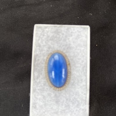 Sterling Silver Lindy Star Blue Full agree Pin 6.4 Grams