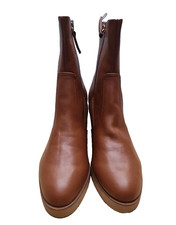 H&M Brand New Brow  High Wedges Heels MID Calf Boots Size UK 7 EUR 40