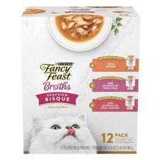Purina Broths Seafood Bisque & Shrimp Grain Free Wet Cat Food Topper - 1.4oz