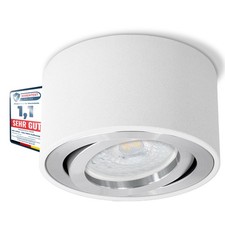 CELI-1 flacher Decken Aufbauspot weiß schwenkbar inkl LED Modul 5W warmweiß 230V