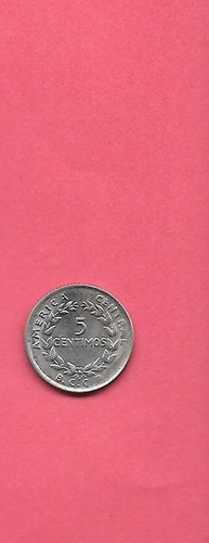 COSTA RICA KM184,2 1969 5 CENTIMOS UNCIRCULAATED-BU UNC-MINT OLD VINTAGE COIN