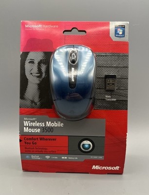Microsoft Wireless Mobile Mouse 3500 1427 1447 Blue Black New Sealed NOS