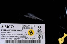 Simco 4003443 (F167 Power Unit 115/120VAC Input .25A Input 7.5/7.8kV Output USED