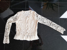 Jacke, romantische Spitzenjacke, creme, Gr. S