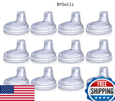 Nuby Replacement Silicone Spouts - 12 Pack for Sippy Cups Bottles