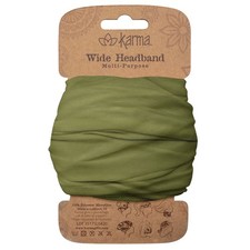 Karma Olive Headband for Women - Wide - Fabric 1 Count Pack of 1 ,