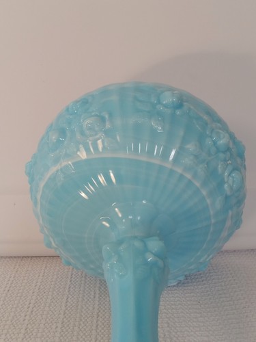Composta vintage Fenton cavolo azzurro chiaro con piedi di rosa - Foto 3 di 4