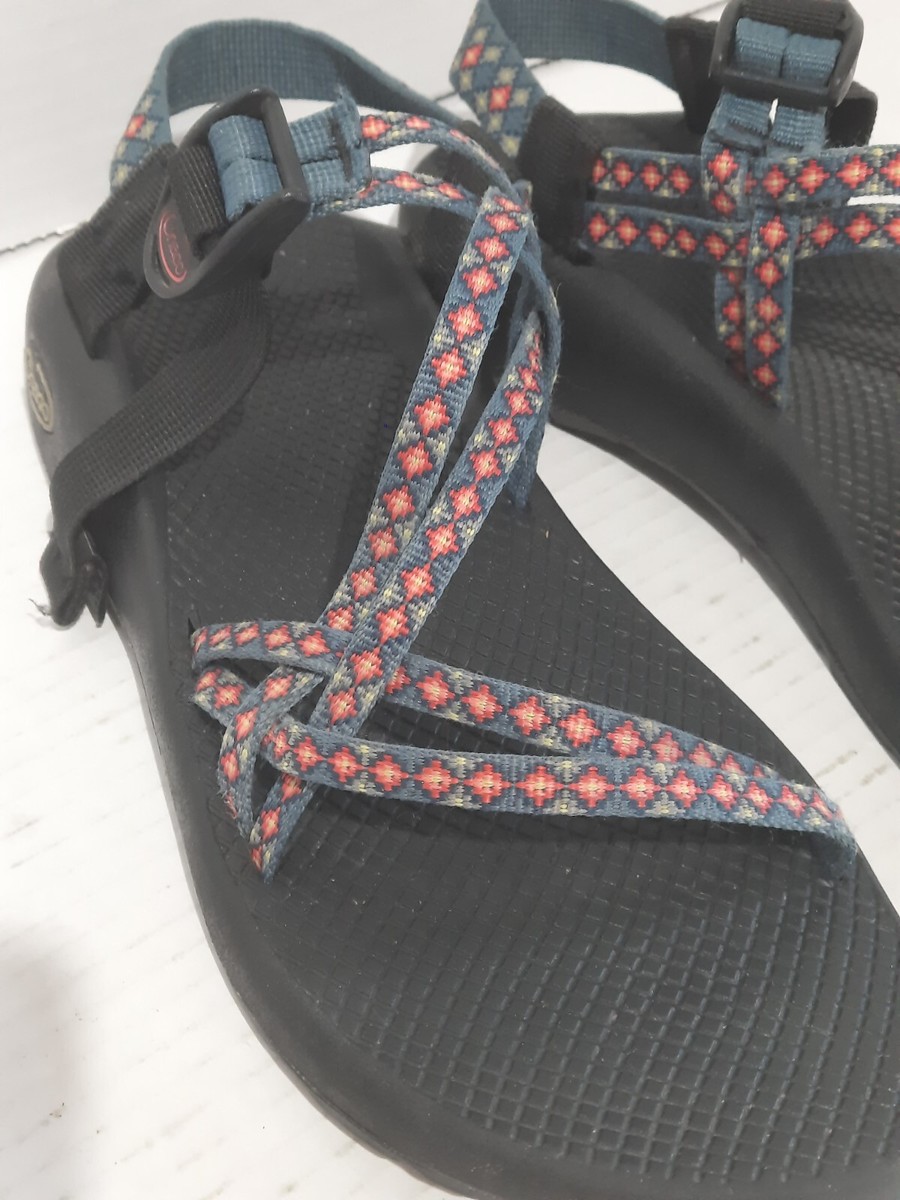 Chacos Women's Size 11 ZX1 Classic Sandals Burst Blue Red Double