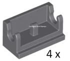 New Lego 4x Dark Bluish Gray Hinge Brick 1 x 2 Base 3937 (3938)