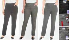 Hilary Radley Womens Pull On Build In Tummy Control Slim Leg Pants 1618921 