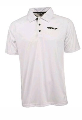 FLY RACING MOTOCROSS POLO WHITE 2XL COOLMAX ACTIVE SS SHIRT 352-61442X NWT 