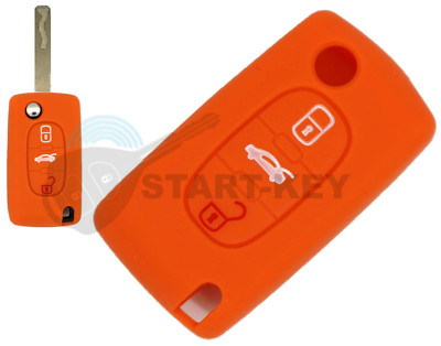 Peugeot Citroen Schlüssel Hülle cover 308 407 RCZ Partner Berlingo Scudo Rot