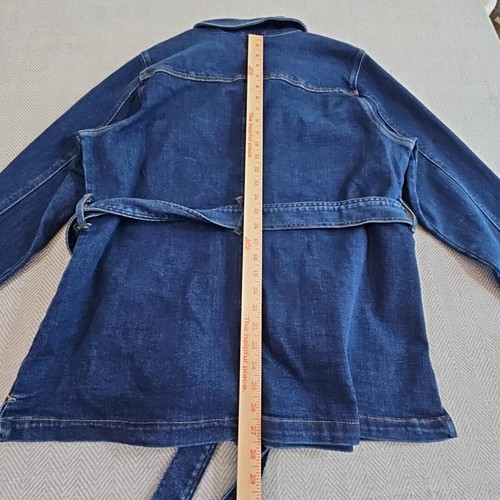 Judy Blue Women's 1XL Mid Length Utility Side Slit Denim Jacket Driving Coat - Picture 14 of 19