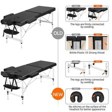 Heavy duty Massage Table Portable Bed Aluminium Height Adjustable Facial Salon