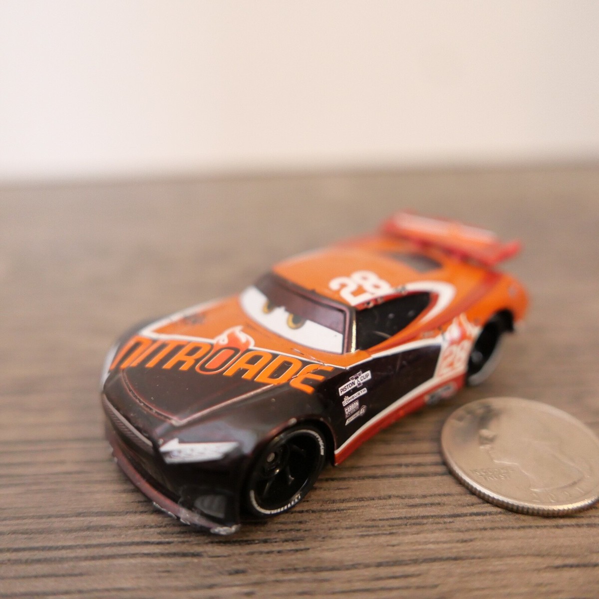 カーズ、ミニカー（アンドレッティ、ティム　トレッドレス Disney Pixar Cars Mini Racers Metallic Tim Treadless New without