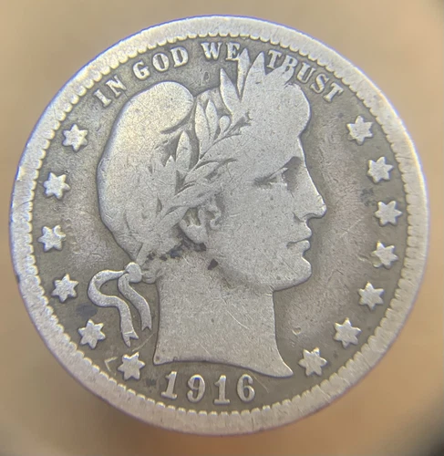 1916 D Barber Quarter (B629)
