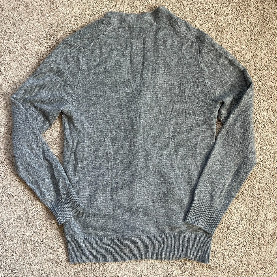 J.Crew Cardigan Sweater Gray SlimFit Merino Wool Alpaca Blend Elbow