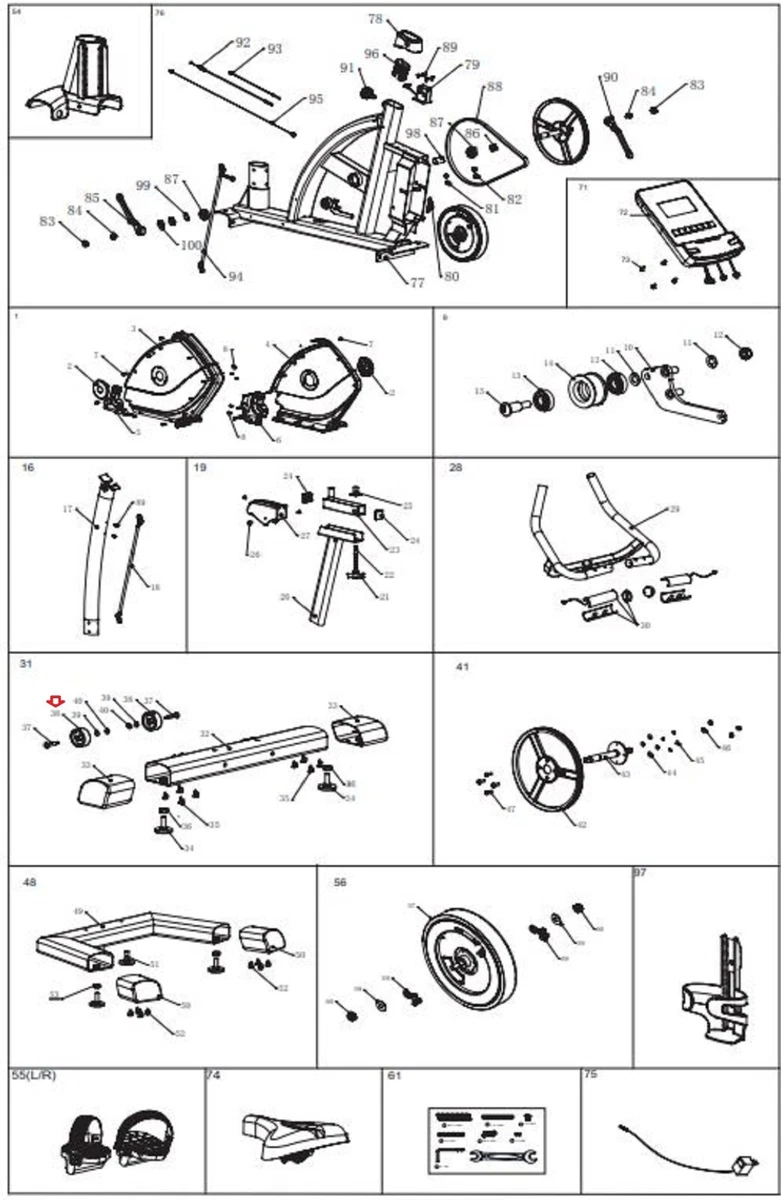 BH Fitness S5Uib S5Ui S1Xi Upright Bike Transport Wheel S5Ui 38 eBay
