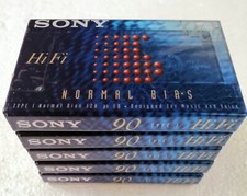 Sony Normal Bias Hi Fi 90min Audio tape 5pk
