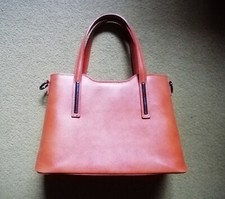 Vera Pelle camel Damen  Leder Tasche Henkeltasche 33x12