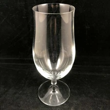 Footed Crystal Beer Pilsner Iced Tea Glass Clear Stemware 14oz