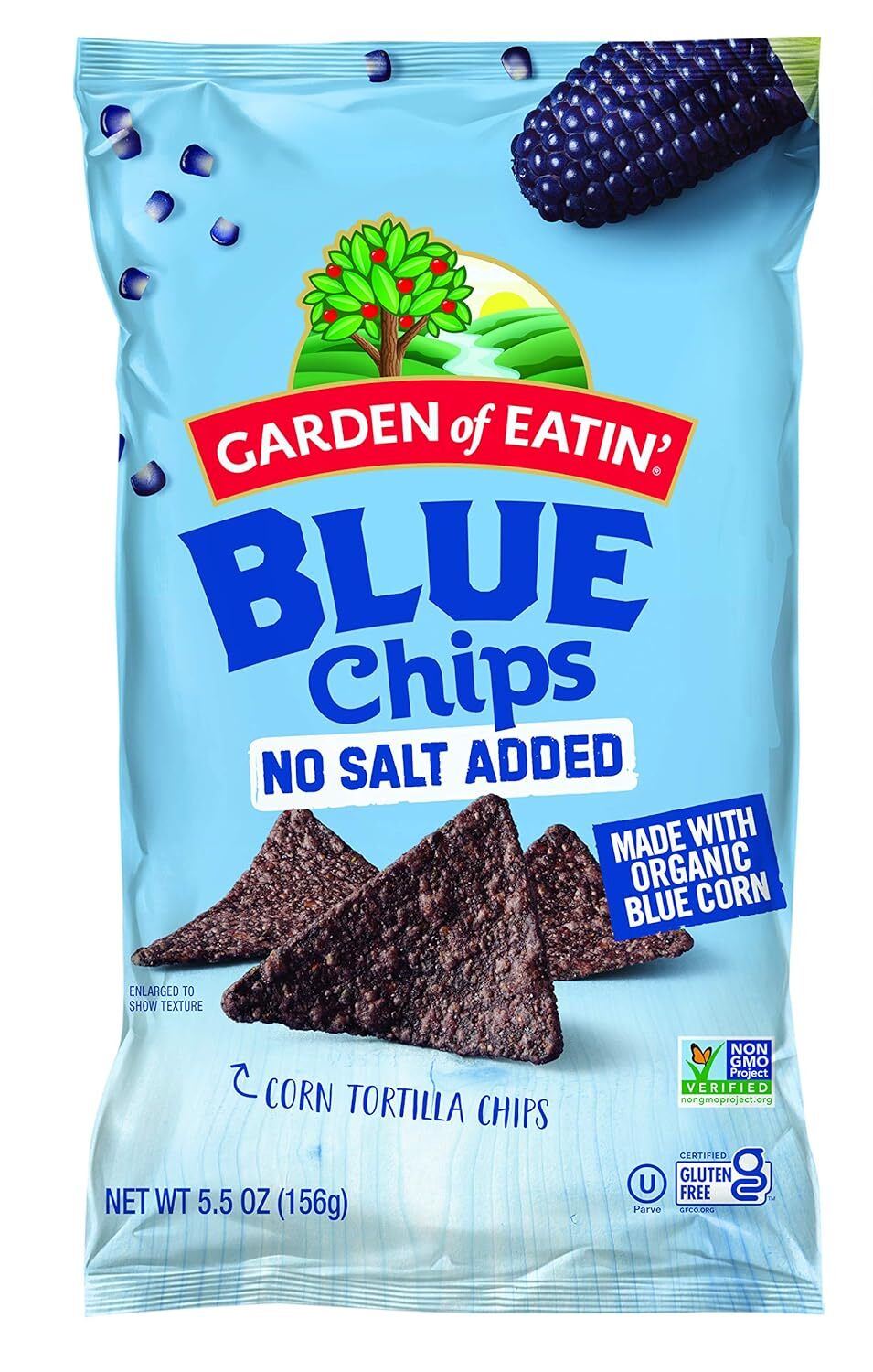 Garden Of Eatin  Chip Blue Corn No Salt Added  5.5 Oz