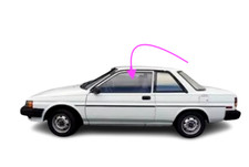 Fits: 1987-1990 Toyota Tercel 2D Coupe Driver Side Front Left Door Window Glass