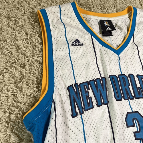 Adidas New Orleans Hornets #3 Chris Paul CP3 Mens L Stitched NBA Vintage Jersey - Picture 7 of 13