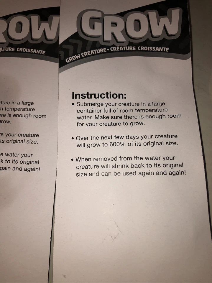 Magic Grow Mega Brown Striped Snake& Alligator Kids Water Play Toy Grows 600 % - Image 3 of 4