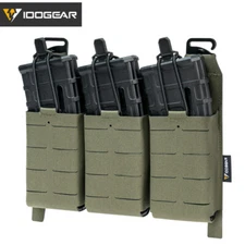 IDOGEAR Tactical KTAR 5.56 Triple Mag Pouch Placard Hook Front Flap Panel Gear