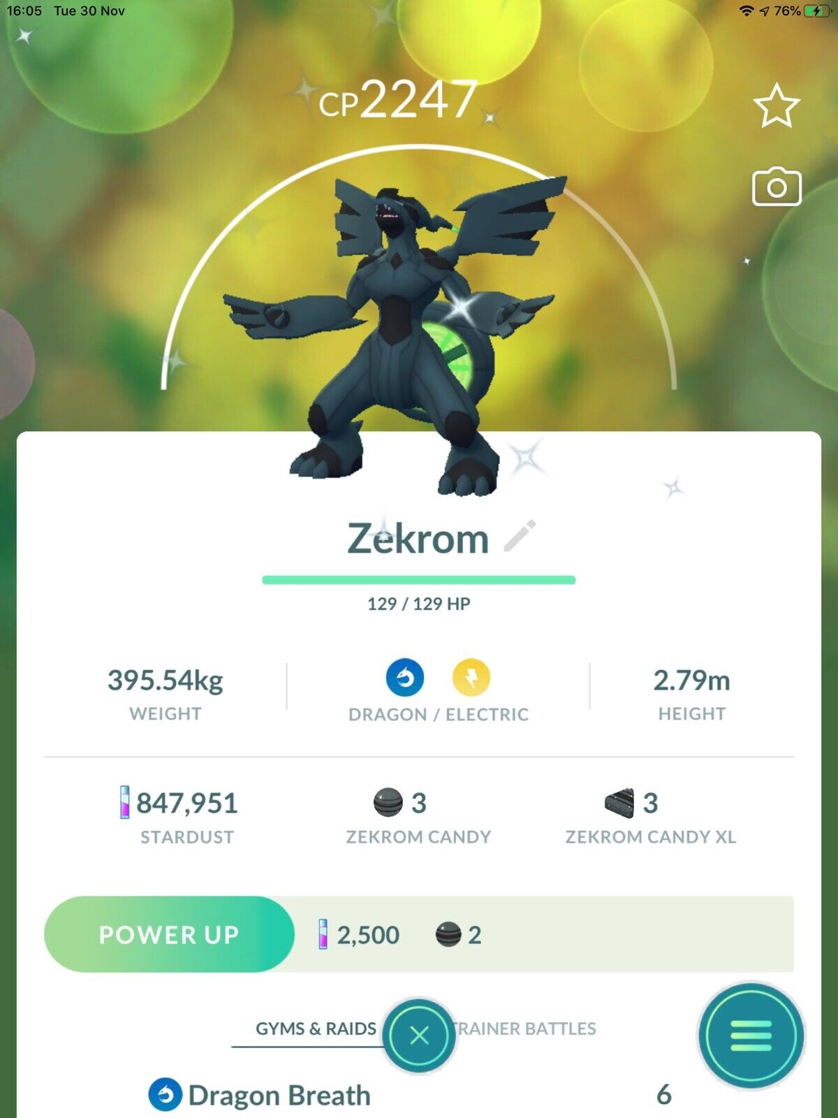 Shiny Zekrom Verification : r/TheSilphRoad