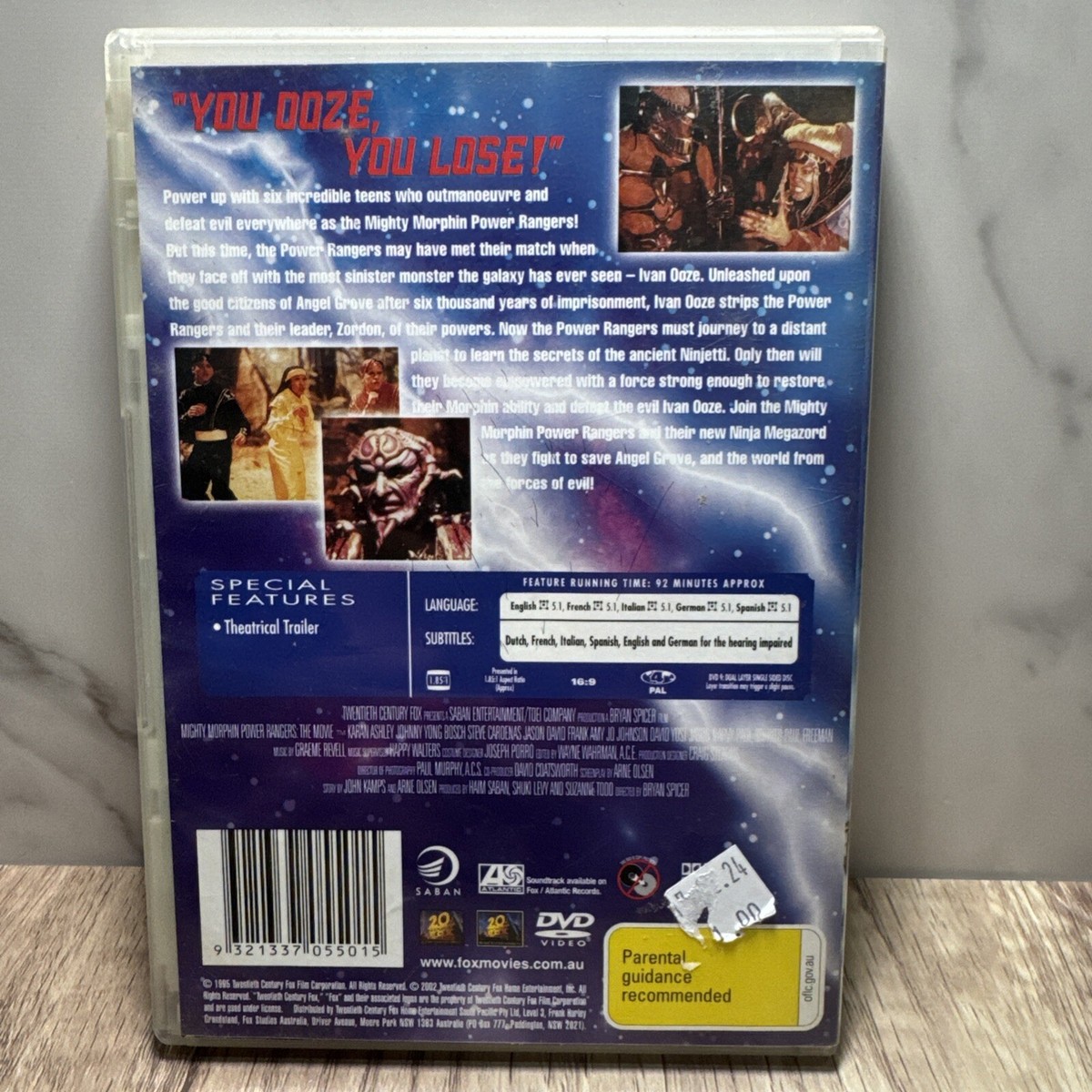 Mighty Morphin Power Rangers: The Movie 1995 DVD | eBay